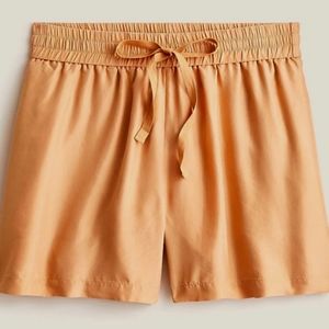 NWT J Crew Pull-on sandwashed 100% silk shorts